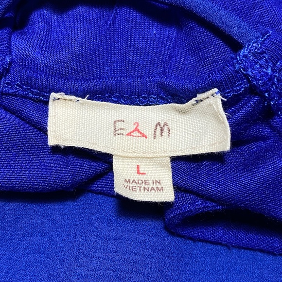 Anthropologie E hanger M Women Royal Blue Cami Top Spaguetti adjustable size L - Picture 7 of 9